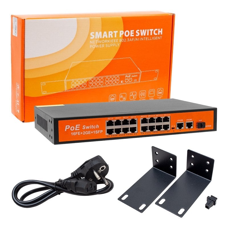  POE16FE+2GE+1SFP 300W 10/100/1000 Mbps Ethernet Switch