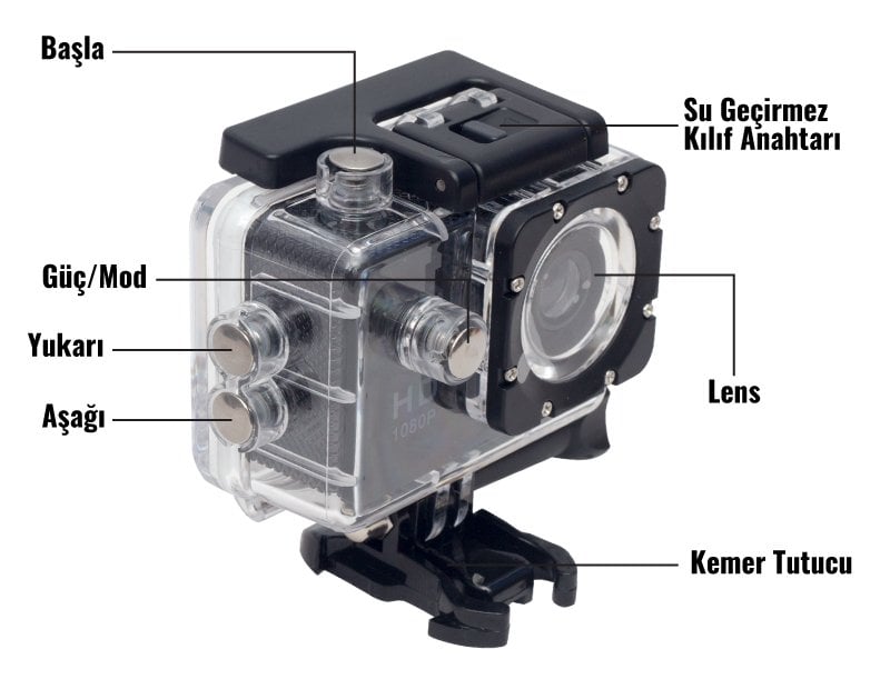 Hello Suya Dayanıklı 1080P Aksiyon Kamera