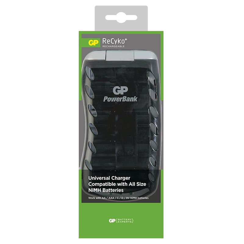 GP Universal (AA-AAA-9V-C-D Boy) Ni-Mh Powerbank Pil Şarj Cihazı 