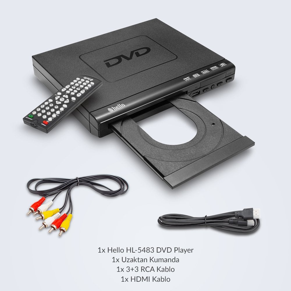 Hello HL-5483 USB-HDMI-DIVX Kumandalı DVD Player İçerik