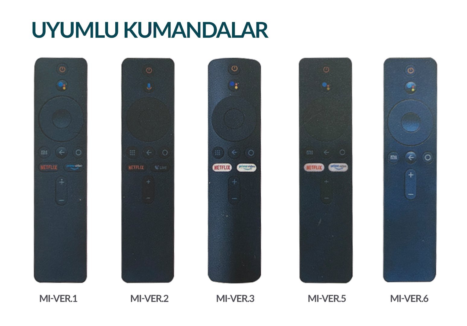 Huayu BT-MI01 Mi Box Netflix-Prime Video Tuşlu Universal Kumanda Uyumlu Modeller