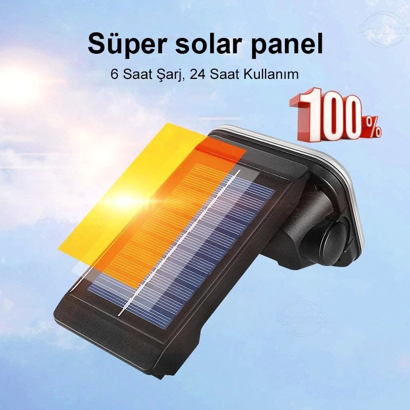  LF-1750A 54 Cob Ledli 3 Modlu Sensörlü Solar Duvar Lambası İçerik