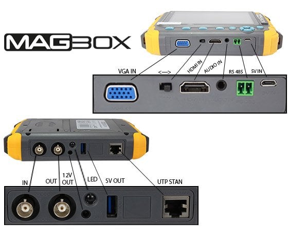 Magbox AHD-Analog-TVI CCTV Kamera Test Cihazı