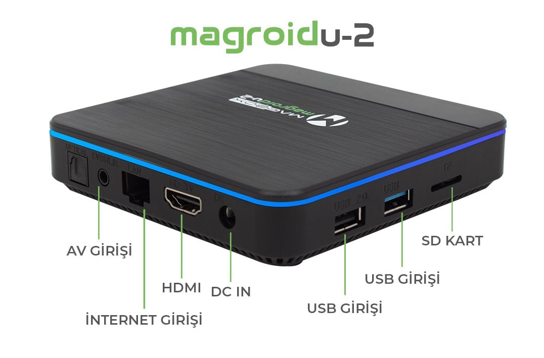 Magbox Magroid U2 4 GB Ram 32 GB HDD 4K Tv Box (Android 9.1)