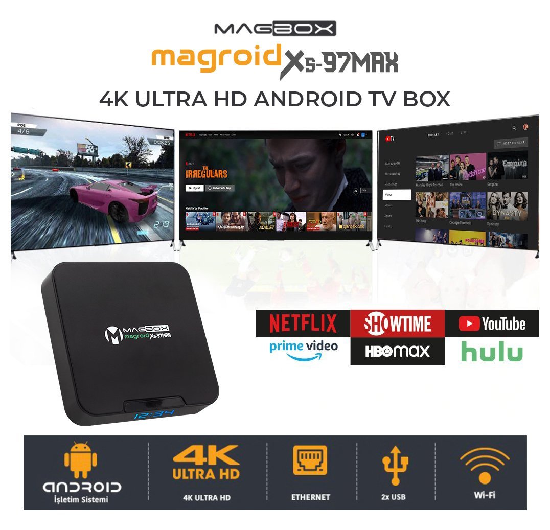 Magbox Magroid XS97Max 4GB Ram 32GB HDD 4K Tv Box