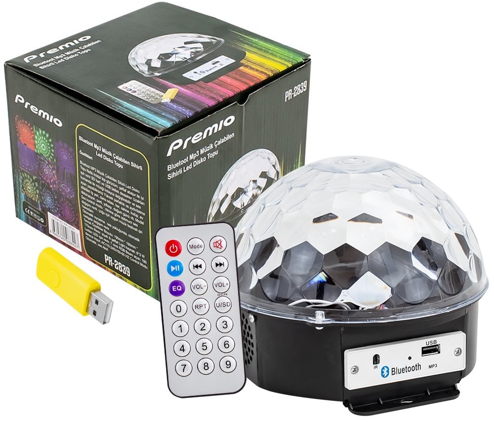 Premio PR-2839 USB - MP3 - Bluetooth Kumandalı Sihirli Led Disko Topu