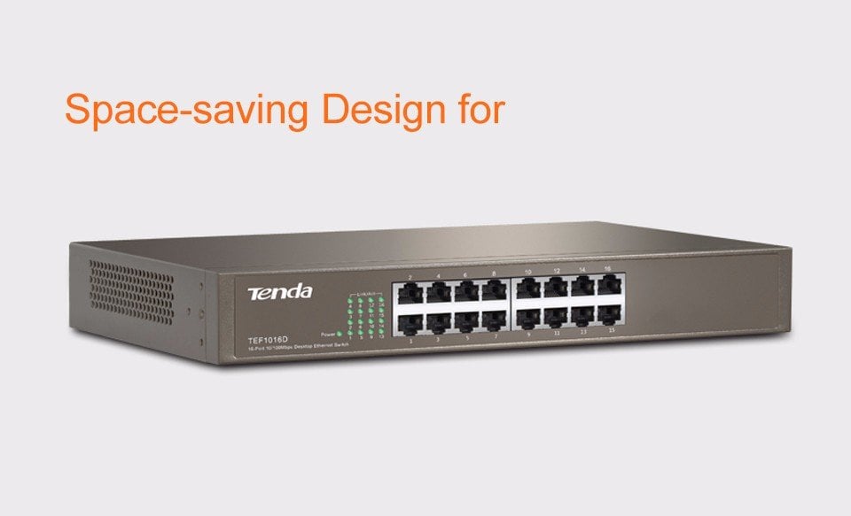 Tenda TEF1016D 16 Port 10/100 MBPS Ethernet Switch