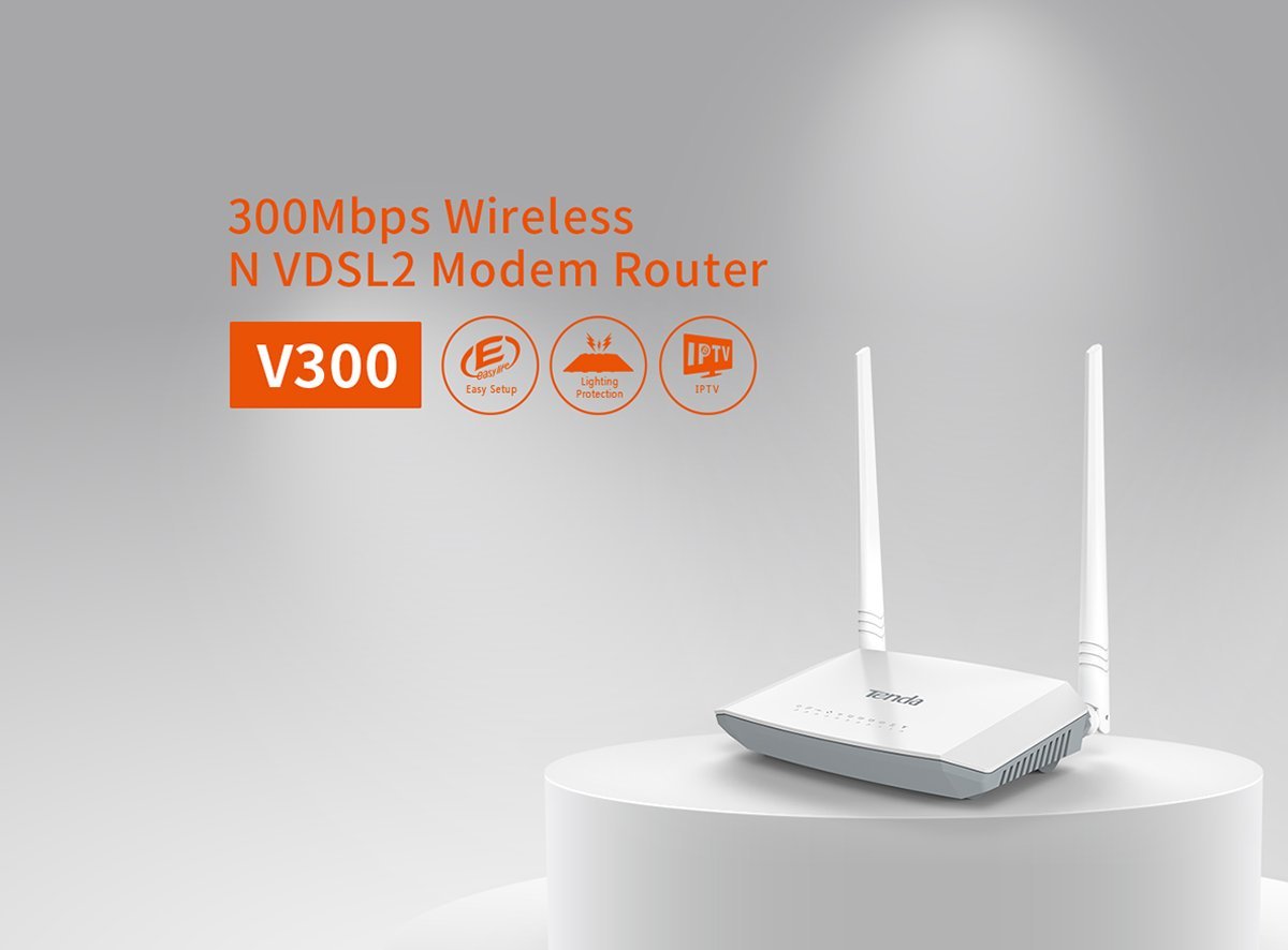 Tenda V300 4 portlu 300 mbps vdsl modem