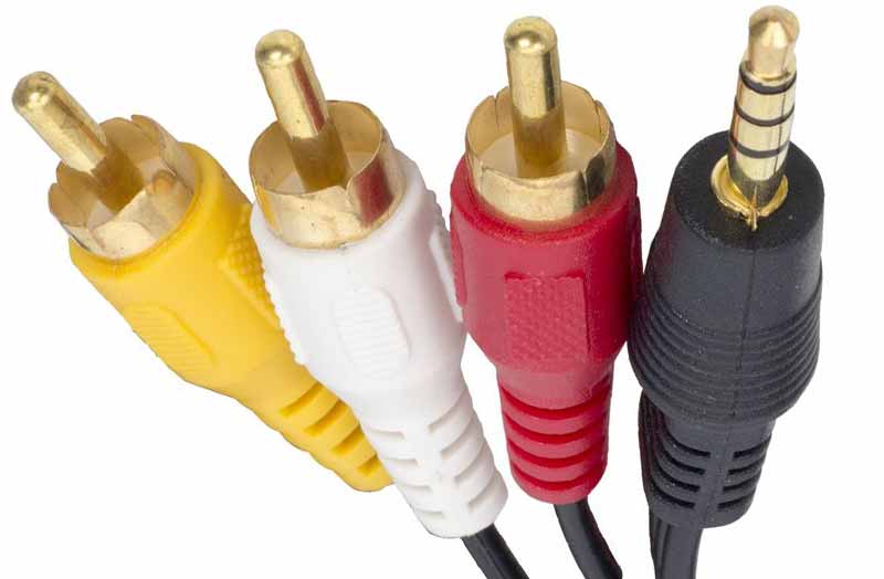 Uydu Alıcısı AV Kablo 3.5 Mm Stereo Erkek-3 RCA) Elektromer 