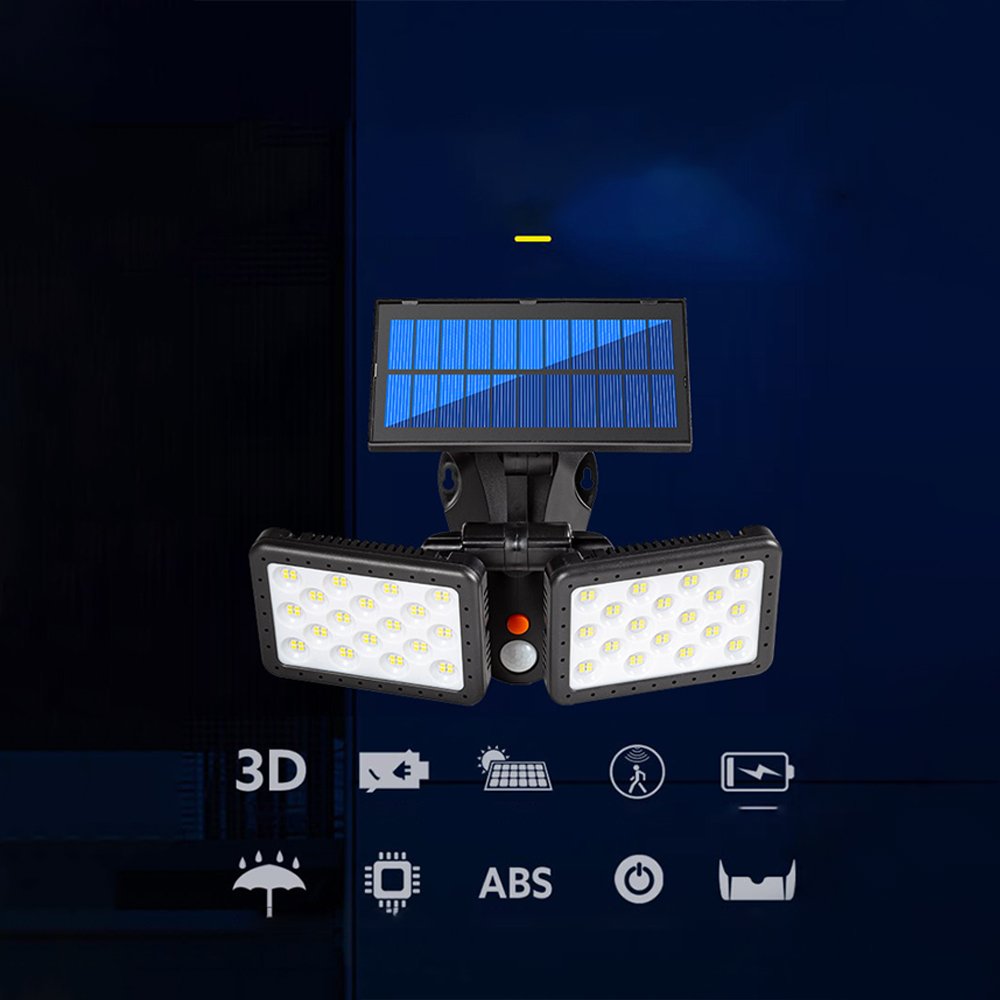  Sensörlü 144 SMD Ledli Solar Aydınlatmalı Duvar Lambası W770A