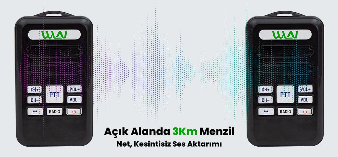 Wln KD-C80 3-5 Km 16 Kanal Radyolu Mini Telsiz