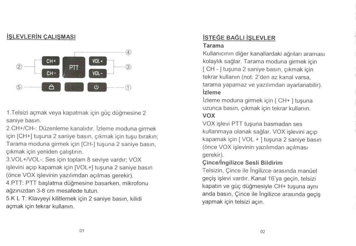 Wln KD-C80 Pil-Şarj Aleti Dahil Tekli Telsiz