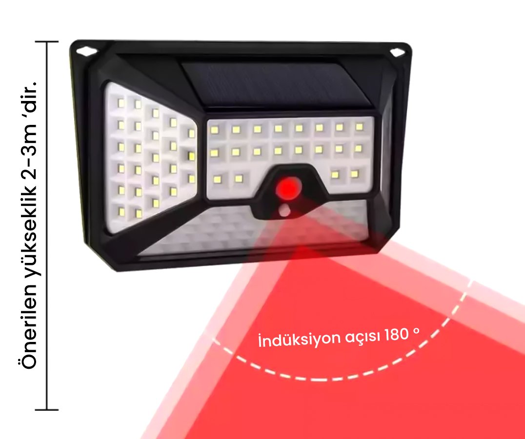  Sensörlü Smd Ledli Solar Lamba YT-109 Görsel