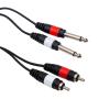 2 RCA + 2  MONO GİTAR JACK 3 METRE ARA KABLO