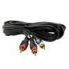 2 RCA ERKEK + 3.5 MM STEREO ERKEK 3 METRE 1.KALİTE KABLO