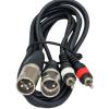 2 XLR DİŞİ 2 RCA ERKEK 3 METRE KABLO (2818)