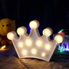3D Dekoratif Pilli Kraliçe Tacı Model Led Masa ve Gece Lambası (2818)