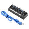 4 PORT ANAHTARLI USB 3.0 30 CM KABLOLU USB HUB ÇOKLAYICI (2818)