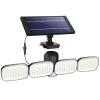 6 VOLT -3 WATT SOLAR PANELLİ 4 BAŞLI HAREKET SENSÖRLÜ 200 SMD LEDLİ LAMBA