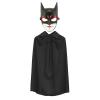 Batman Maskesi Cat Woman ve Batman Pelerini 90 cm Siyah Renk Set (2818)