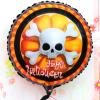 Halloween İskelet Kuru Kafa Folyo Balon 18 inç (2818)