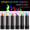 Karanlıkta Parlayan Yanan UV Neon Ruj Yüz Boyama 6 Adet 6 Renk (2818)
