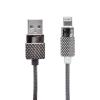 METAL YAYLI IPHONE LIGHTNING USB DATA VE ŞARJ KABLOSU 1 METRE