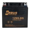 ORBUS 12N9-BS 12 V 9 AH ASİT İÇİNDE KARBON MOTOSİKLET AKÜSÜ (2818)