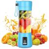 Portatif Taşınabilir El Blender 380 Ml Usb Şarjlı Mavi (2818)