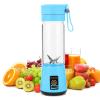 Portatif Taşınabilir El Blender 380 Ml Usb Şarjlı Mavi (2818)