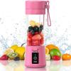 Portatif Taşınabilir El Blender 380 Ml Usb Şarjlı Pembe (2818)