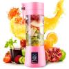 Portatif Taşınabilir El Blender 380 Ml Usb Şarjlı Pembe (2818)