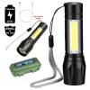 Su Geçirmez Şarjlı El Feneri 2500 Lumens + 5W COB LED USB Lion Şarjlı Ultra Güçlü Q5 XPE (2818)