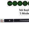 Yeşil Lazer Pointer 500 mW 15 Km Etkili (Tek Başlık 5 Model) (2818)